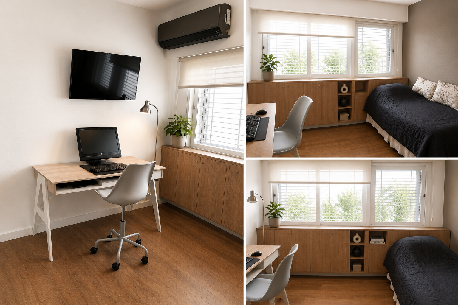Mueble multifunción bajo ventana. Muebles a medida